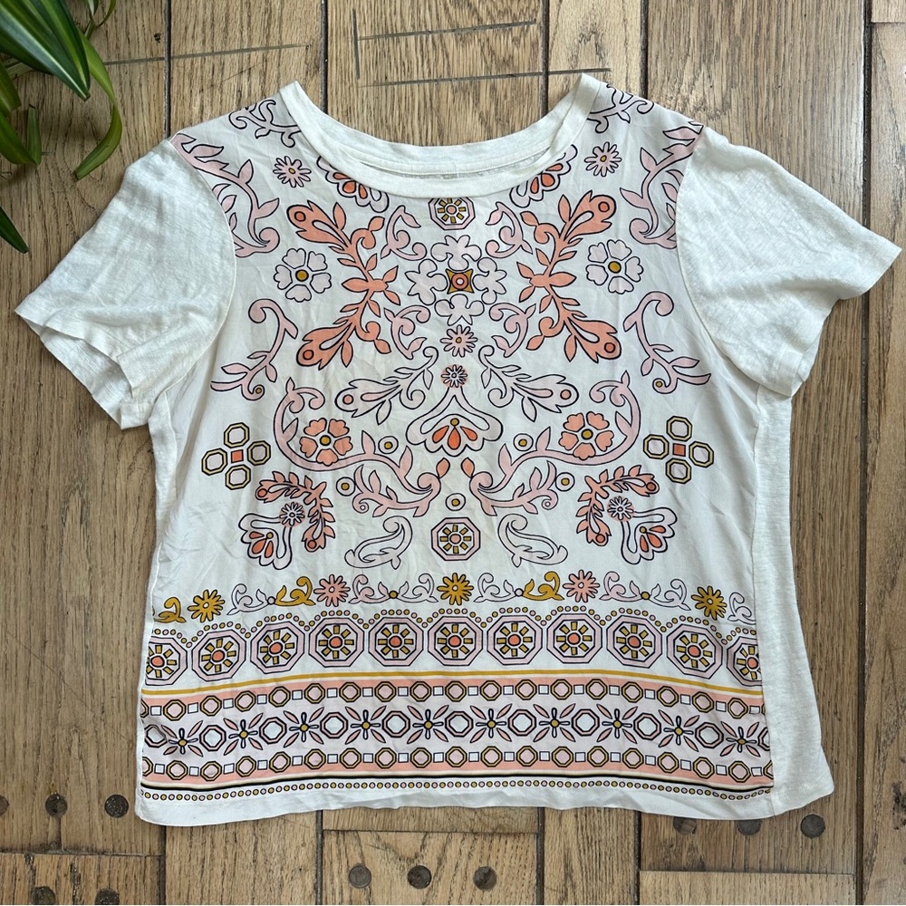 Tory Burch Linen Patterned T-Shirt